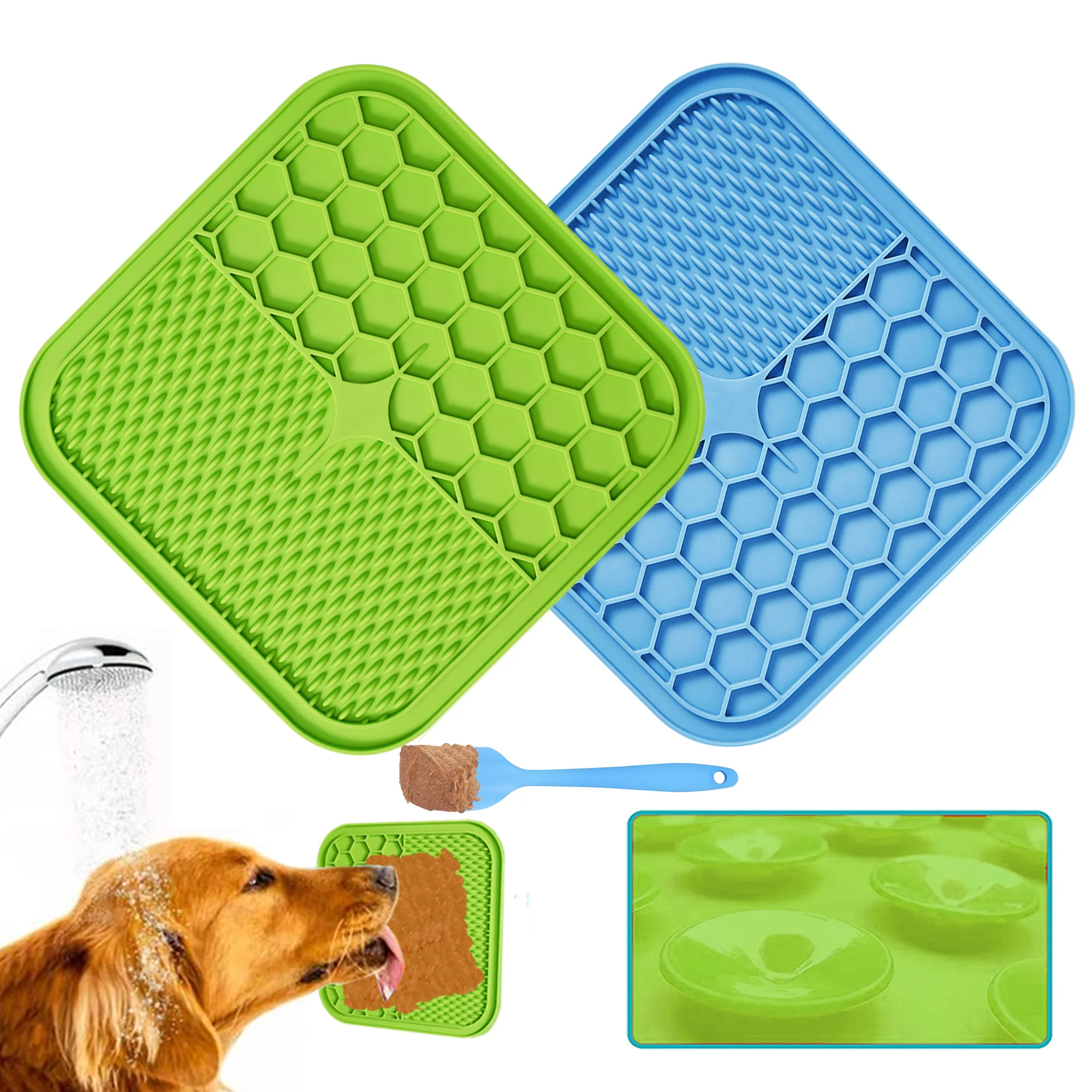Pet Lick Pad Silicone Dog Food Snuffle Mat With Suction Slow Feeder Dog