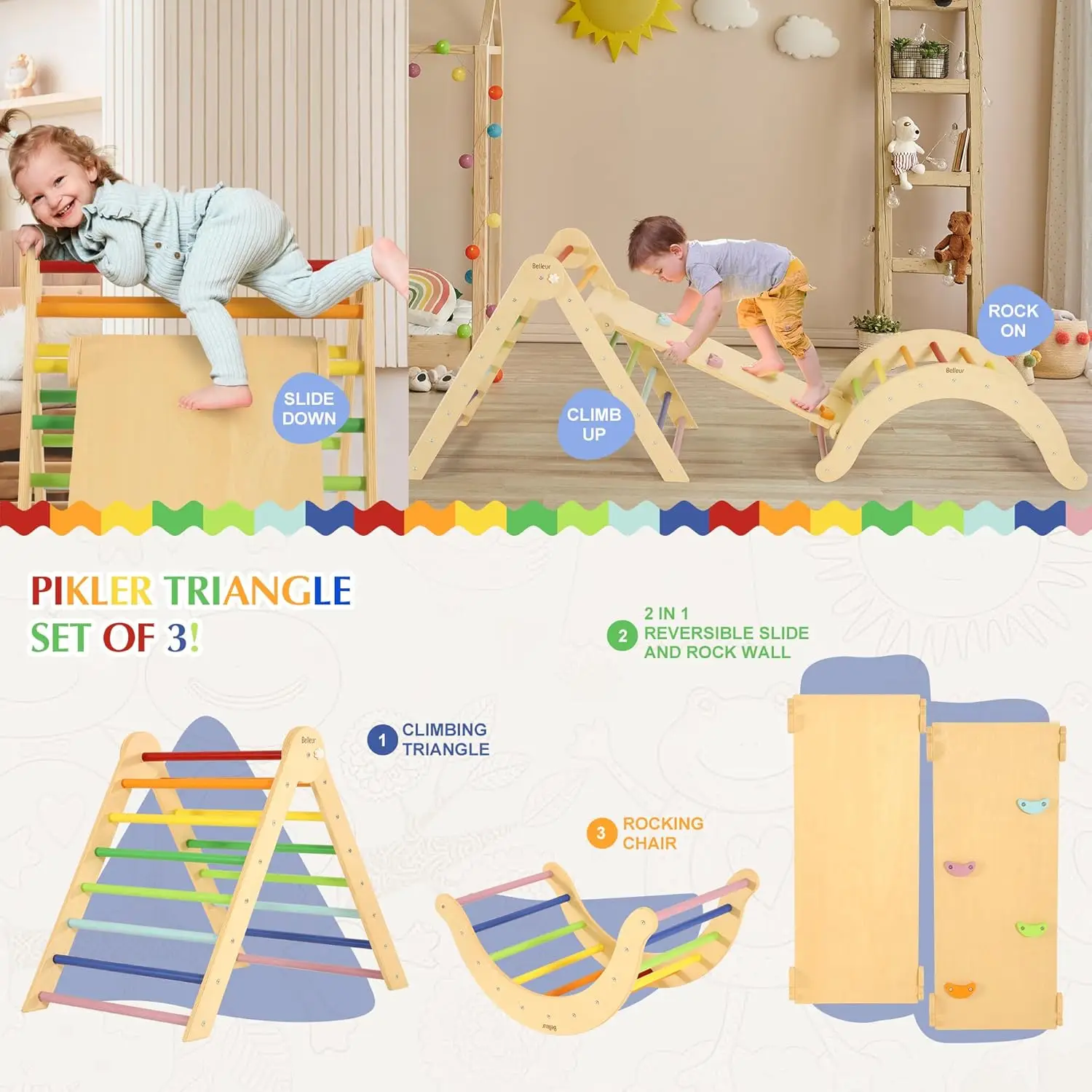 Climbing triangle for children, climbing hotsell frame in the shape of a triangle