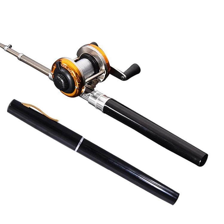 Outdoor Pocket Pen Fishing Rod Reel Combo Mini Telescopic Pole Fishing Reel Set 