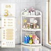 Corner shelf three-tier white