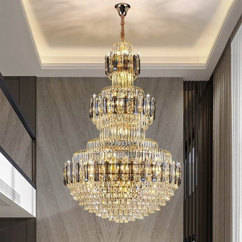 Lustre LED personnalisable en verre cristal de luxe pour salon, style nordique Wabi Sabi moderne, installation facile au plafond
