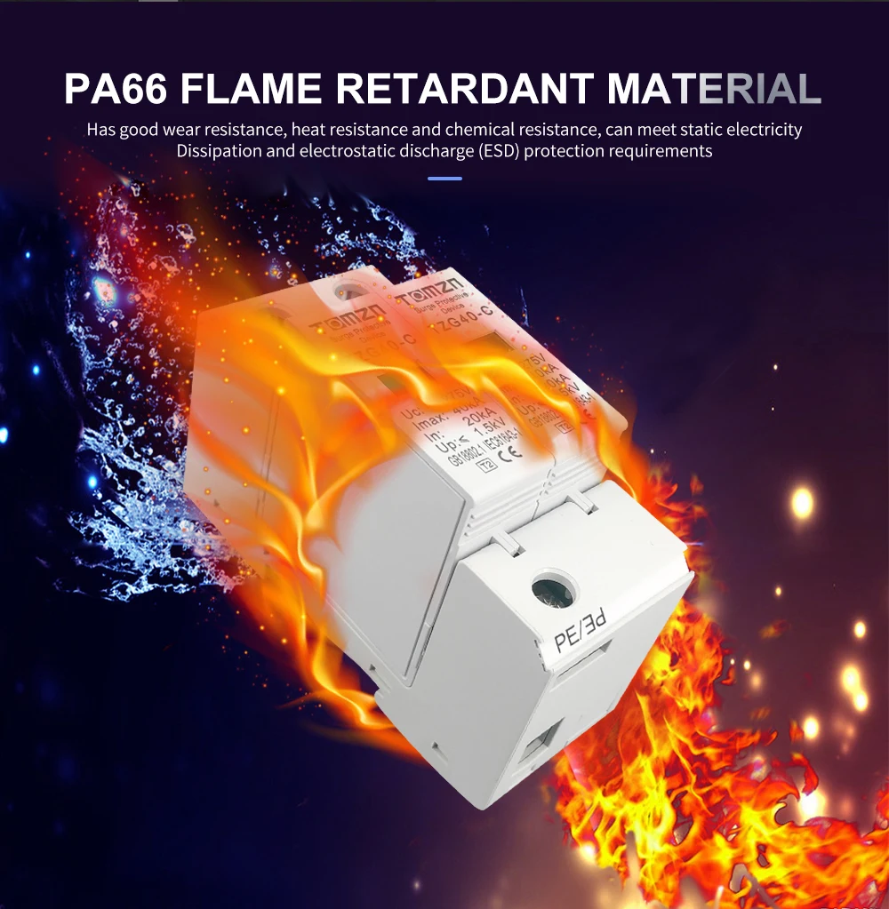 AC SPD 2P House Surge Protector protection Protective Low-voltage Arrester Device 275V 10KA 20KA 40KA 30KA 60KA