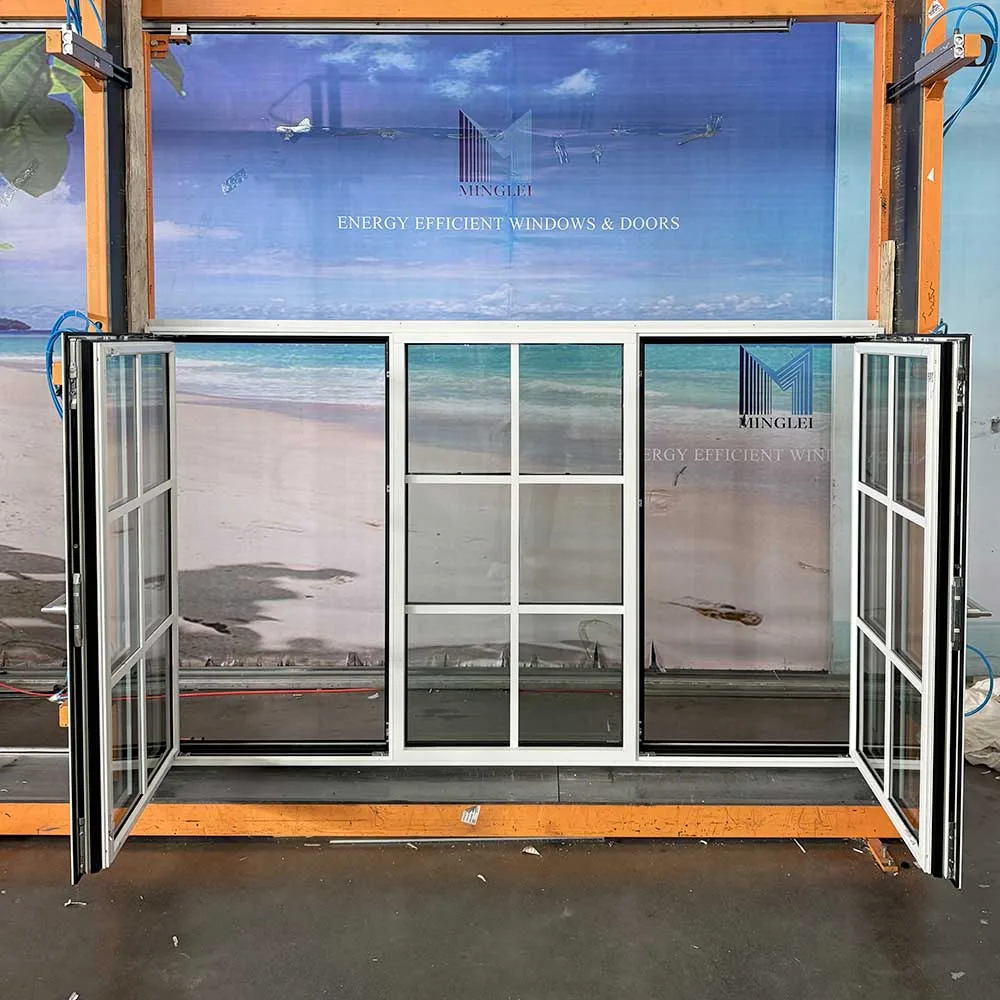 product los angeles popular white color aluminum grills design double panels glass french window by minglei windows-8