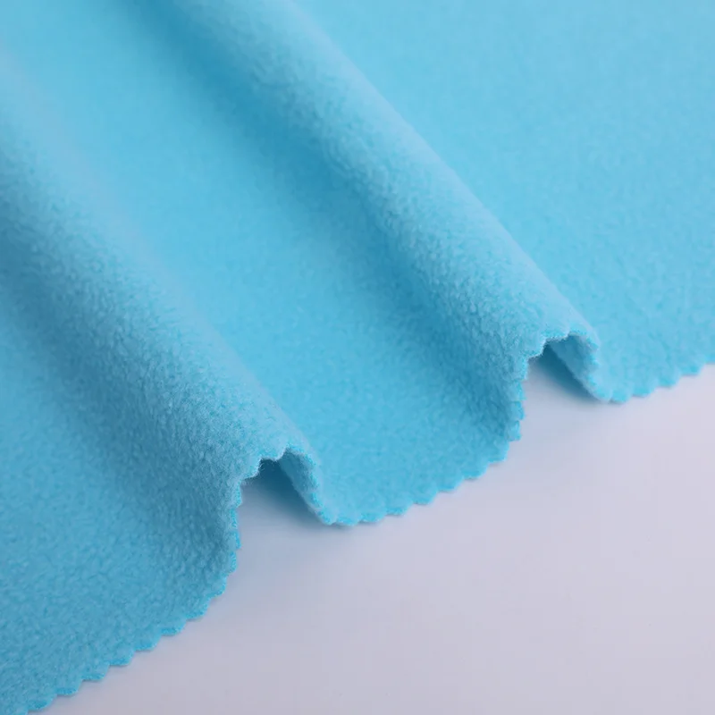 Customized Color 100 Polyester Double Side Brush One Side Anti Pilling Knit 180 Gsm Lamb Wool Recycled Fleece Fabric Polar