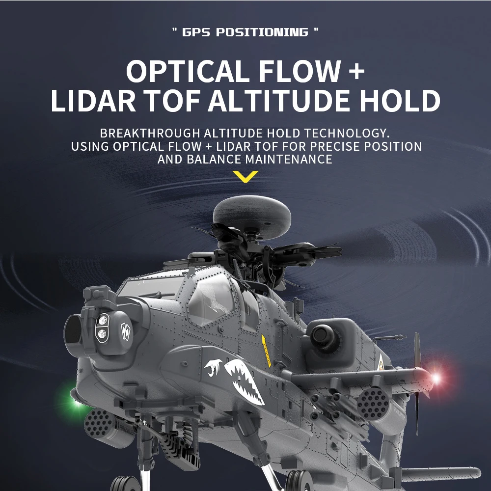 F11S 1:32 2.4Gヘリコプター AH-64Dアパッチ シミュレーションモデル