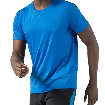 Wholesale OEM Custom Logo Men's Casual T-shirt Plain Soft Quick Dry T Shirts Breathable Gym Sports T Shirt