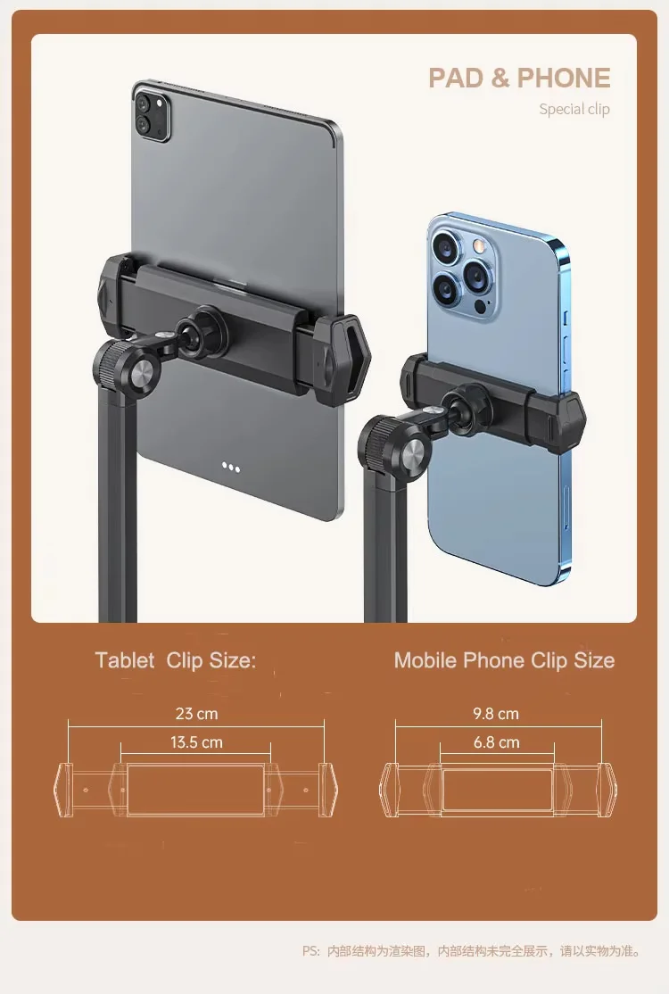 product boneruy 360 degree rotation live stream holder aluminum alloy carbon steel height adjustable mobile phone floor stand 10 months-8