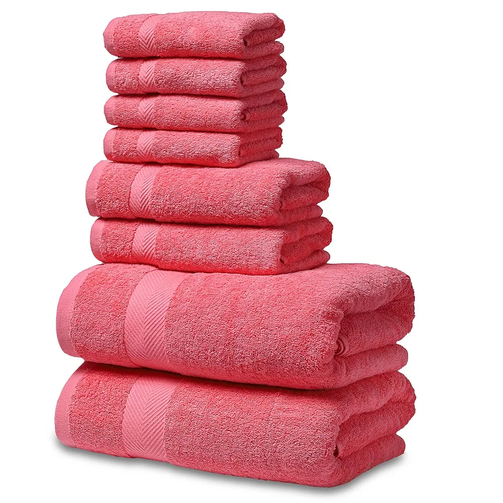 Personalised Large Luxury Bath Towel Set Piece Quick-Dry Woven Towel Bale  in Customisable Colours
