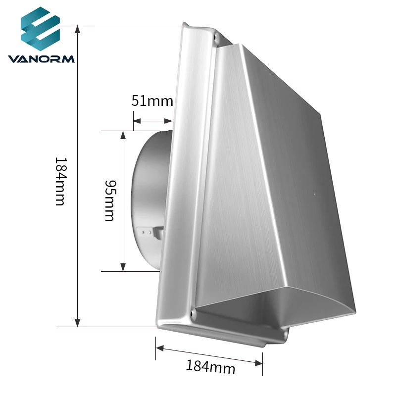 Stainless Steel Movable square Exhaust Vent