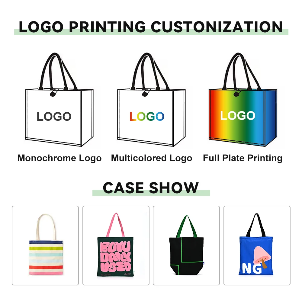 Custom Printed Logo Biodegradable Picnic Storage Beach Tote Bag Natural Organic Cotton Canvas Personalized Shopping Bag factory