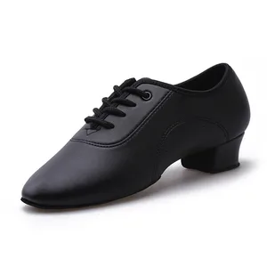 Women Kids Latin Ballroom Dance  Shoes Flat Microfiber Upper Breathable Genuine Leather Outsole Soft Sole 3cm/5cm Heel