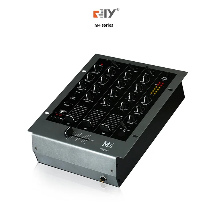 M4 Series Usb Mini Echo Amplifier Digital Professional 3 Channel Mixer Console Sound Dj Controller Audio Mixer