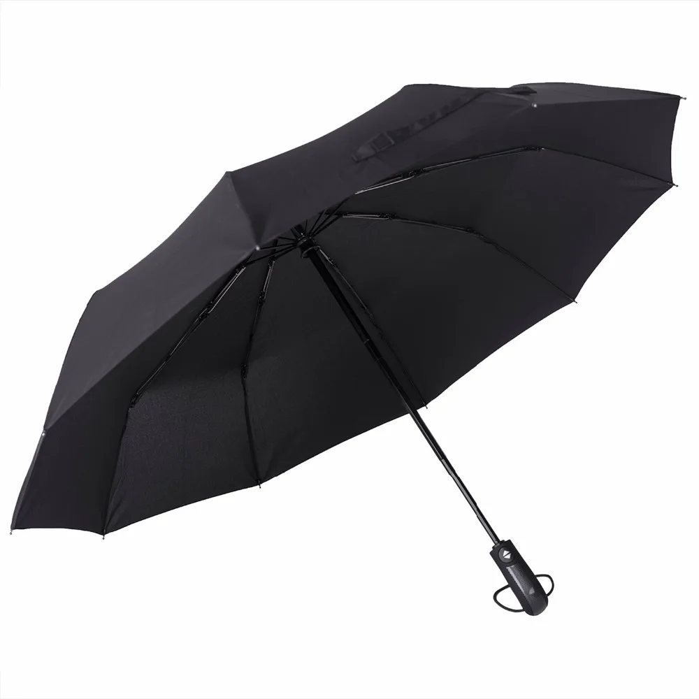 Высококачественный ветрозащитный водоотталкивающий автоматический складной зонт с защитой от УФ-излучения