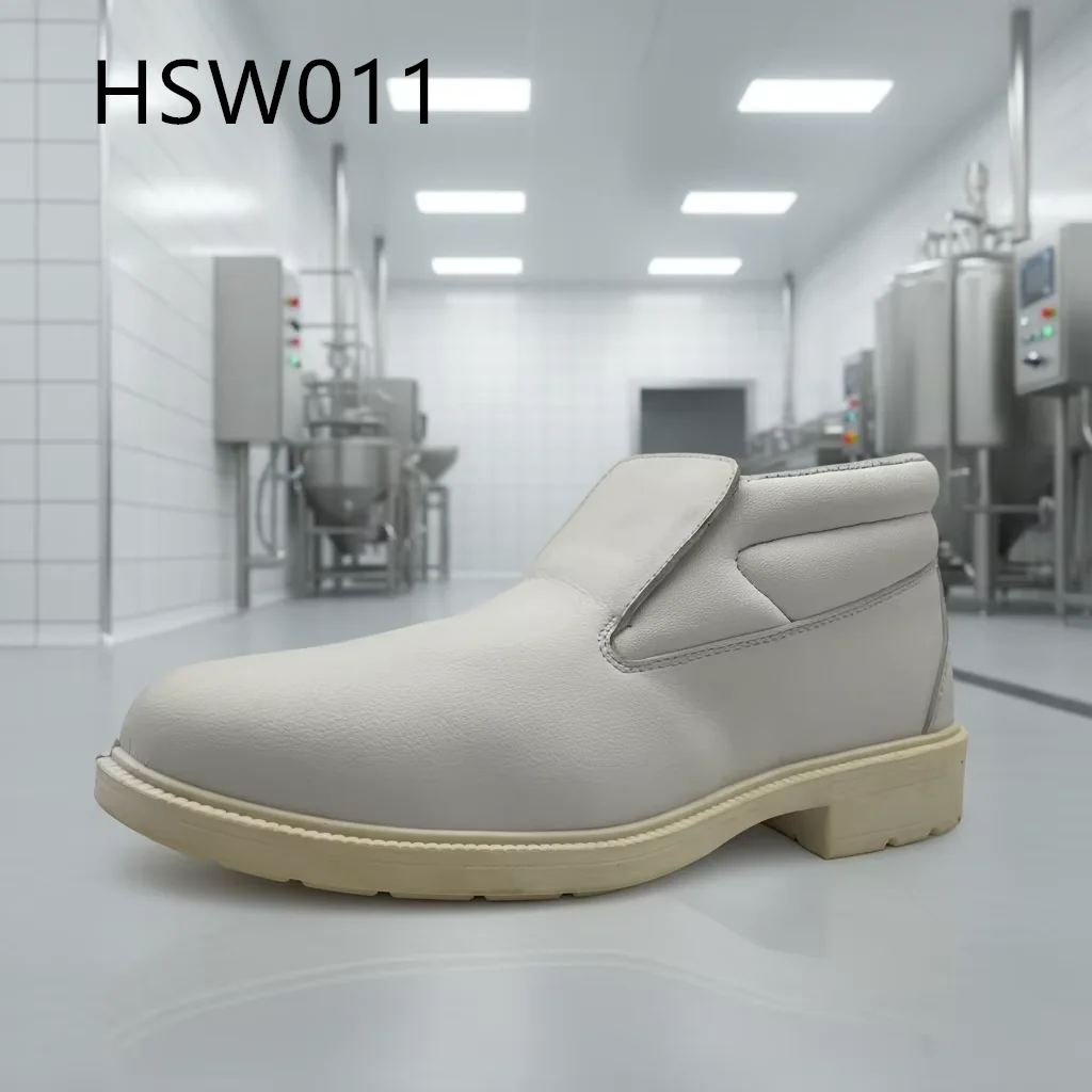 LXG,Dairy Production Anti-bacterial&odor ESD White Safety Shoes Acid and Alkali Resistant Foot Pain Relief Work Clogs HSW011