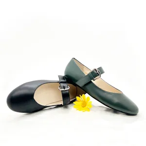 Accept Customized 100% Genuine Leather Wholesale Shoes Factory Women Flat Shoes