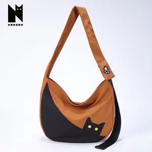 NOXXON Cat Design Fashionable Multifunctional Crossbody Bag Large Capacity Single Shoulder Underarm Commuting Bag Handbags