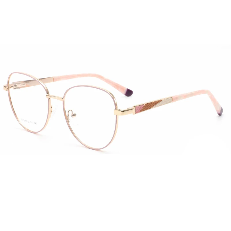 WHEF-CH2015 New Wholesale Oval Metal Transparent Colorful Optical Eyeglasses Frames for All Face Spectacles Eyewear