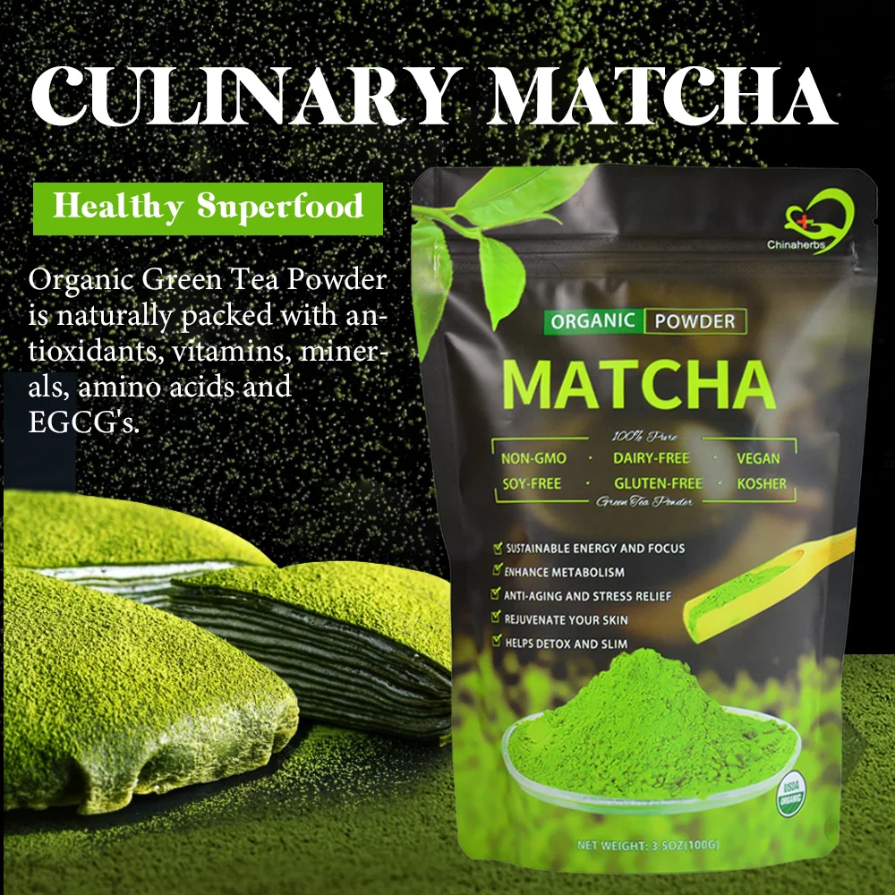 Chinaherbs Quality Pure Matcha Powder Organic Matcha Green Tea