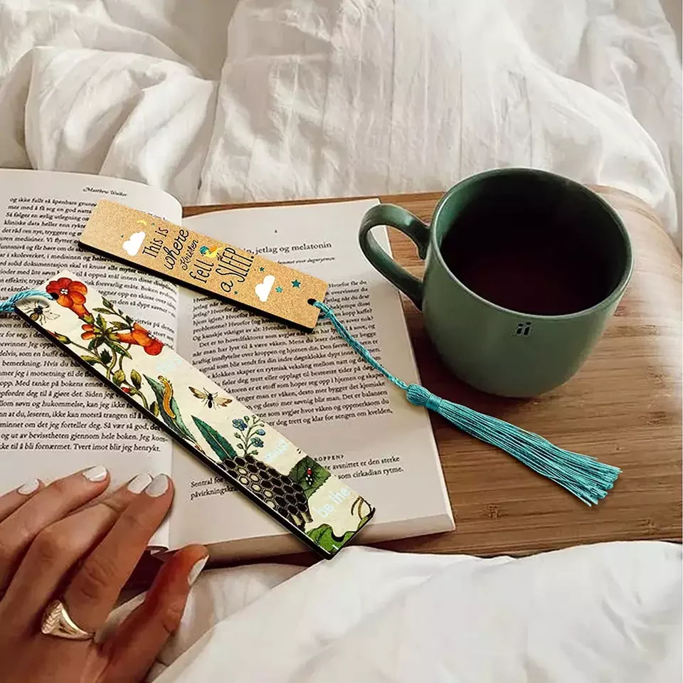 Sublimation Blanks Heat Transfer MDF DIY Bookmark With Tassel