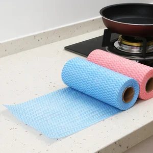 Reusable Household Cleaning Towel Rolls Absorbent Disposable Paper Dish Cloths for Kitchen Car Drying Eyeglass Cleaning Glass