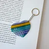 1 boucle argentée rayée verte