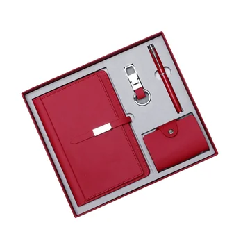 Wholesale Promotional Business Gift Box Set with Thematic Design Offset Printed Notebook Pen & Card Holder