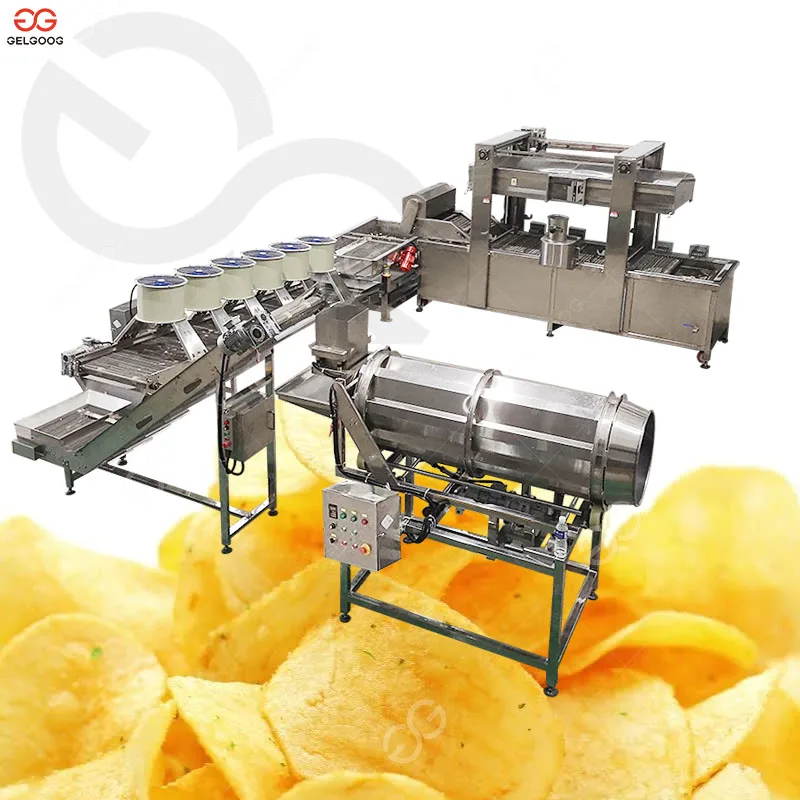 150 kg/h Small Scale Potato Chips Making Machine Manufacturing