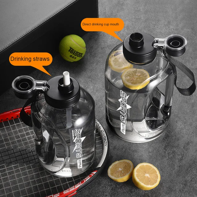 Custom Large Capacity Transparent Straw Cup Water Bottle Eco-Friendly Plastic for Summer Outdoor Sports Tons Tons Drinkware