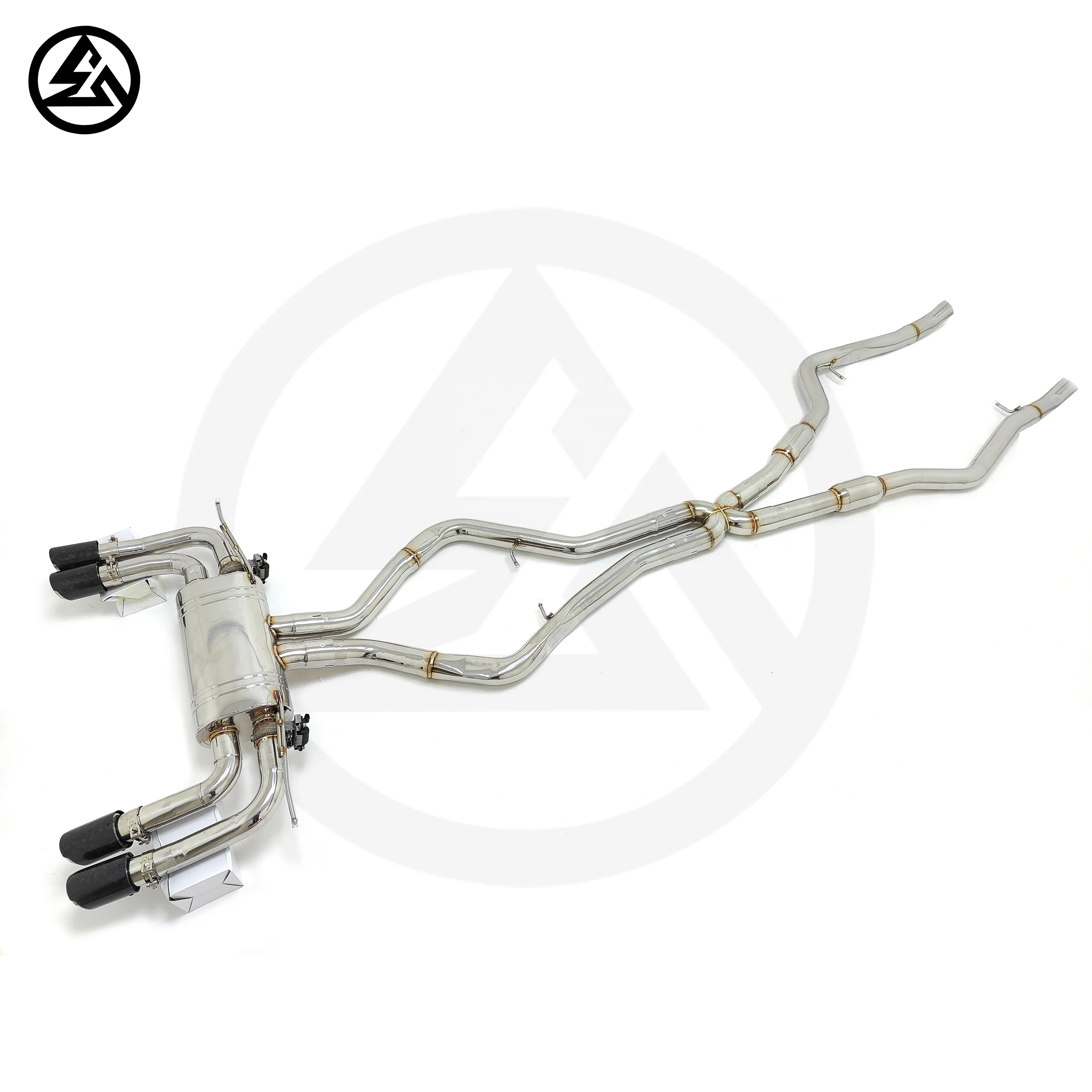 CSZ Sport Exhaust 3'' for BMW X5M F85/X6M F86 4.4TT Ss304 Muffler Valved Catback Valvetronic Exhaust
