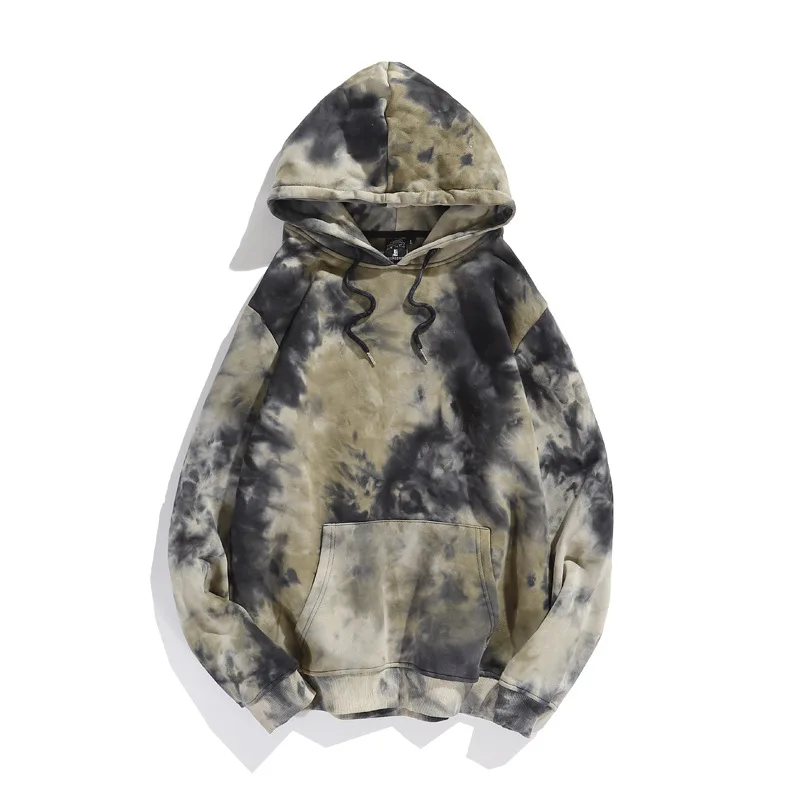 300 GSM Tie Dye Gradient Hoodies 100%Cotton Fleece Loose Hoodie Unisex
