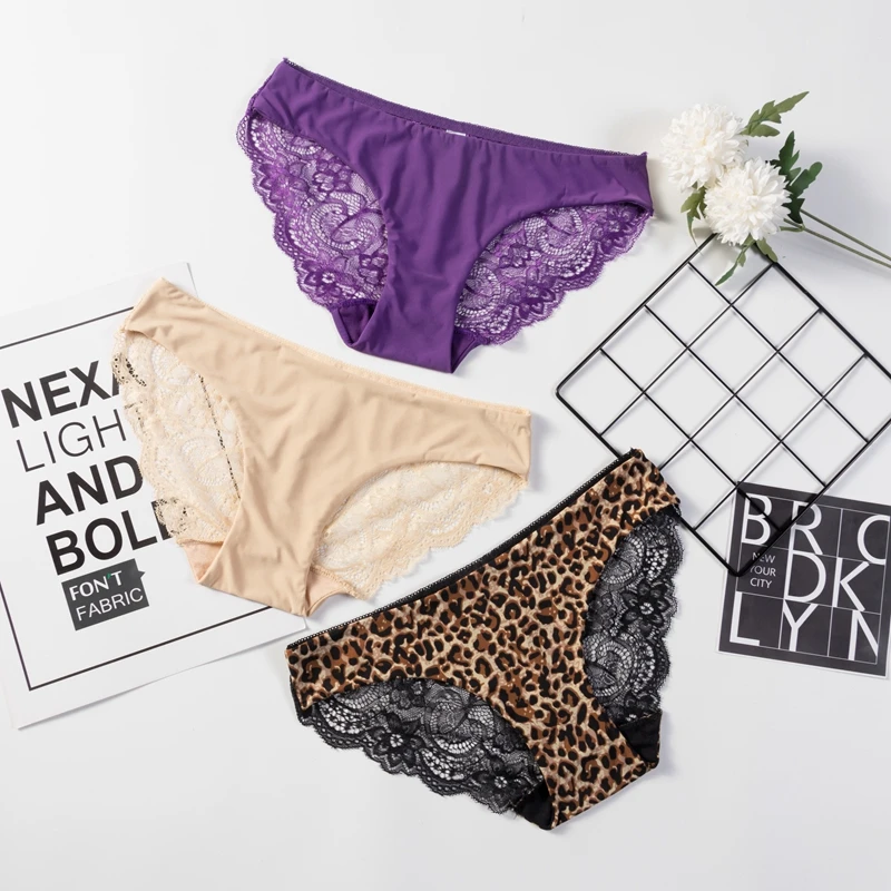 Acheter Culotte Sexy En Dentelle Pour Femmes, Slip Sans Couture, Sous- Vêtements Respirants, Triangle Creux