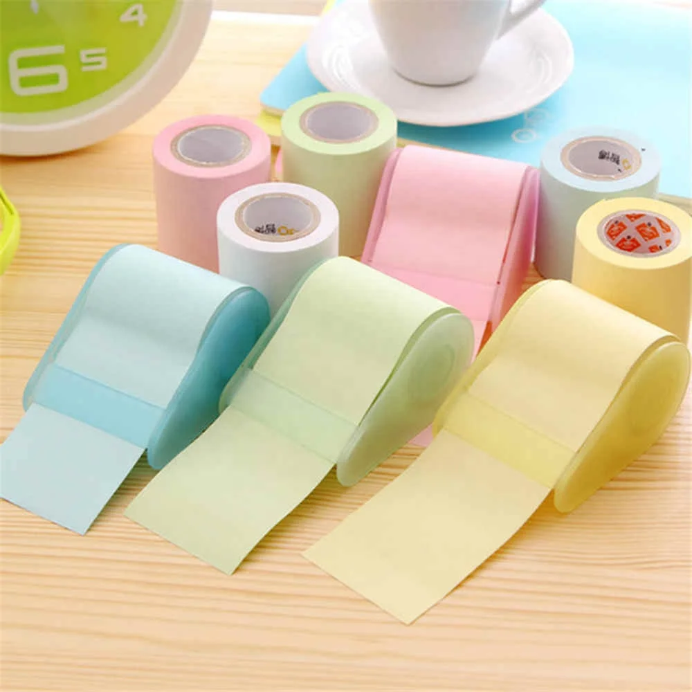 1 PC Tape Dispenser Formula Fluorescent Paper Sticker Memo Pad Sticky Notes Korea Stationery Can Tear Memo Pad