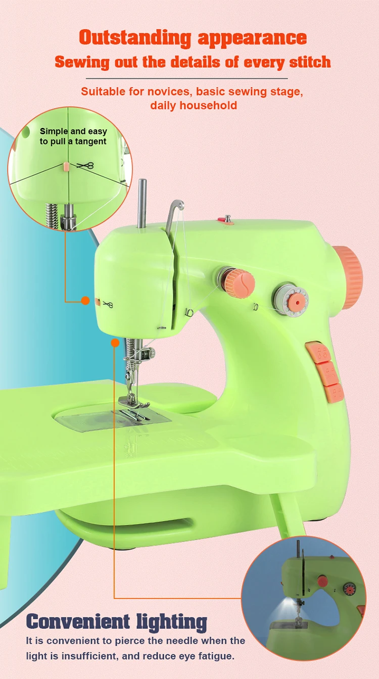 Vof Fhsm211 Mini Electric Household Interlock Full Shuttle Sewing