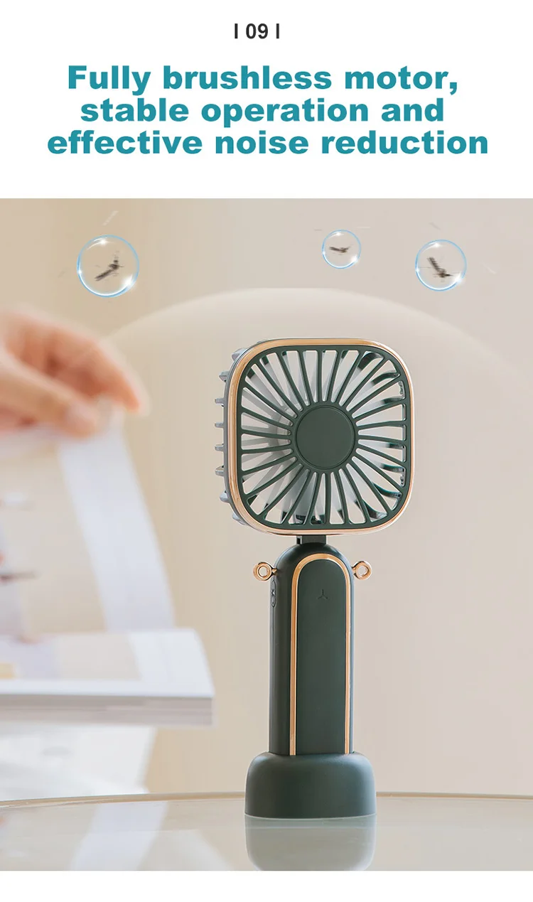 热销3进1多功能办公桌迷你风扇usb可充电驱蚊项链便携式方便风扇