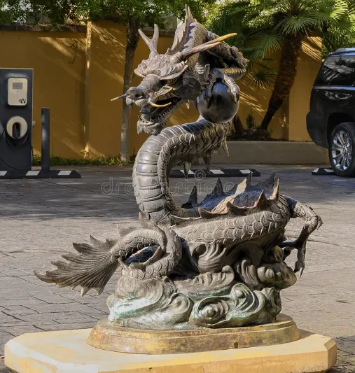 NHDT SW910 Statue de dragon en forme de changement de forme chinoise en
