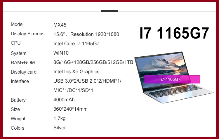 Hot Selling 14 Inch Core I5 5Th Generation Laptop Laptop Notebook