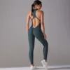 6661 long pants zipper jumpsuit - wood green
