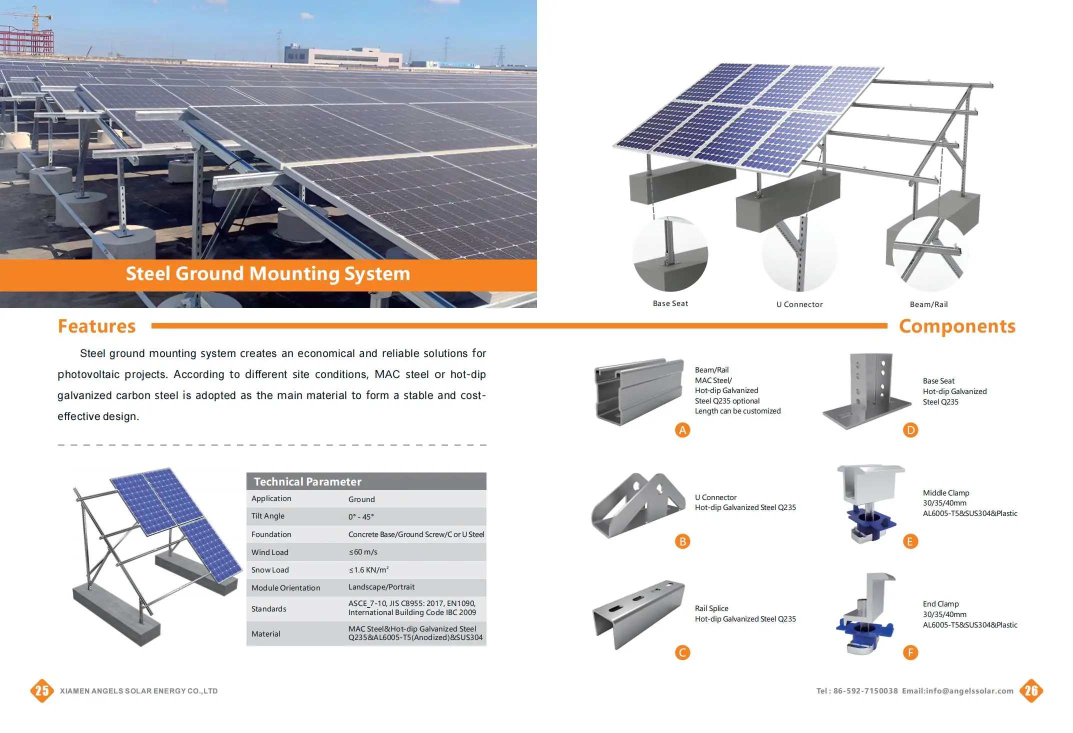 Solar Plant Mounting System Customized Structure Ground Mount PV System ...