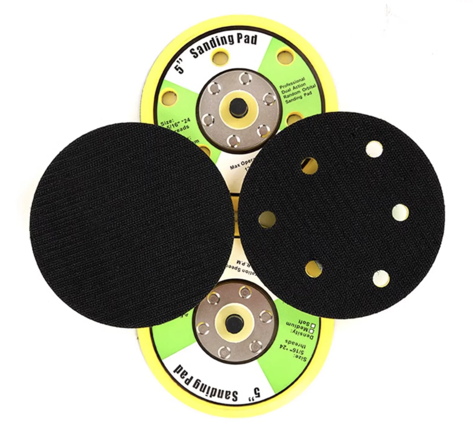 High Quality 5-inch Hook and Loop PU Backing Pad Customizable OEM Sanding Disc Polishing Buffing Pads