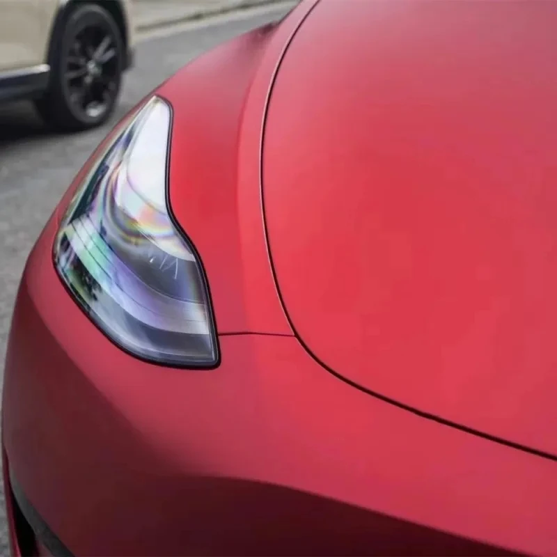 3m Matte Chrome Red Vinyl Wrap Car Wrapping Vinyl Pet Pvc Air Bubble