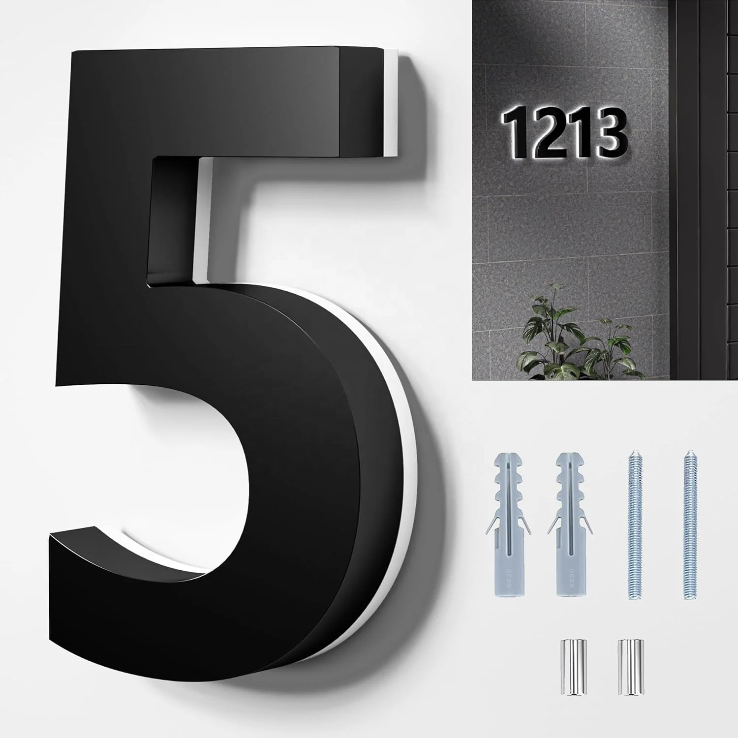 product large led address numbers light up solar illuminated house signs for outdoor use on houses restaurants car garages-6