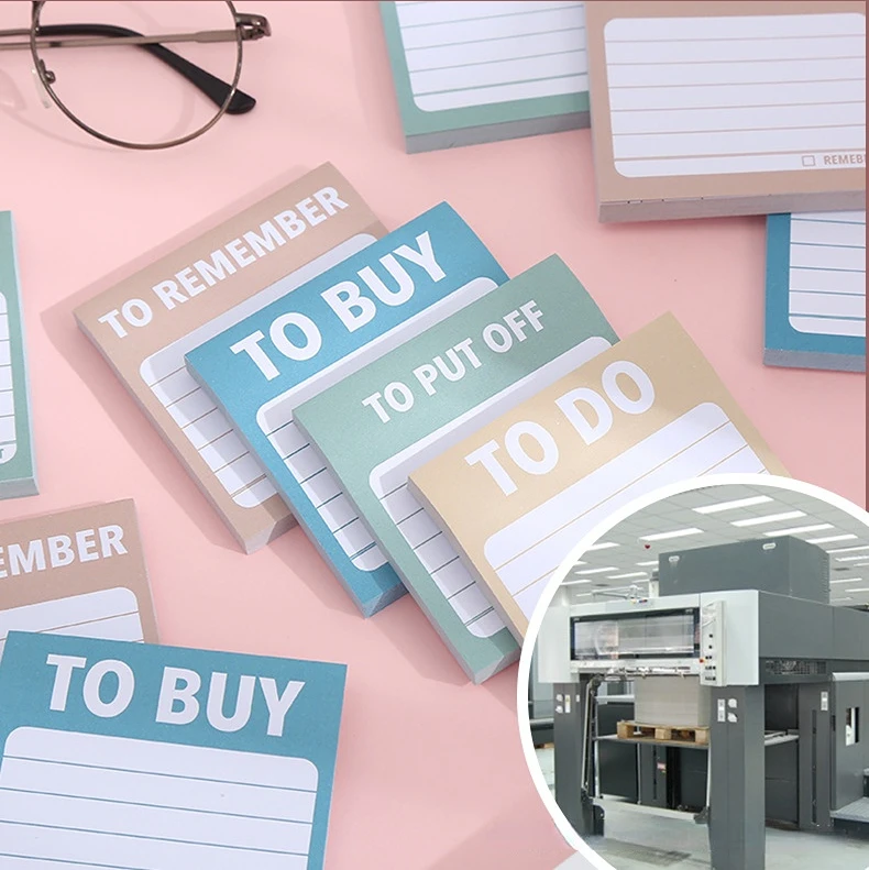 Cute Morandi Color Memo Pad Notes Creative Tearable And Sticky Notes ...