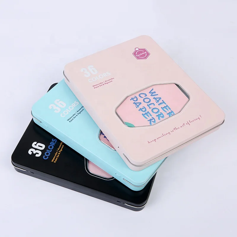 36 цветов сплошная акварель с кистью и бумагой для