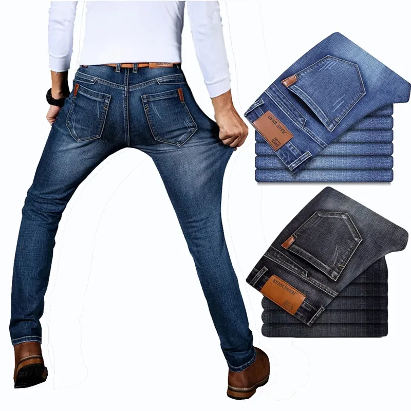 Summer Straight Tube Jeans Men's Middleaged Business Loose Pants Men's