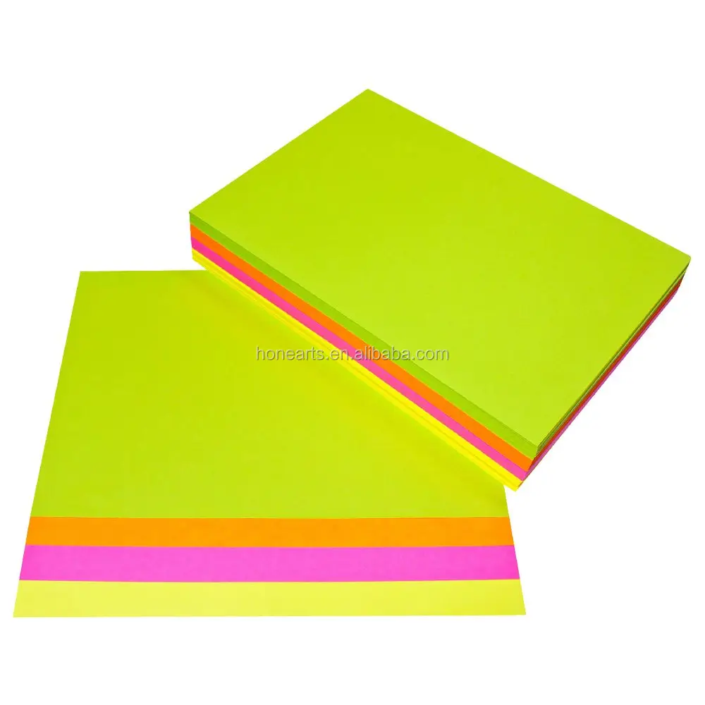 colored cardstock, colored paper fluorescent card