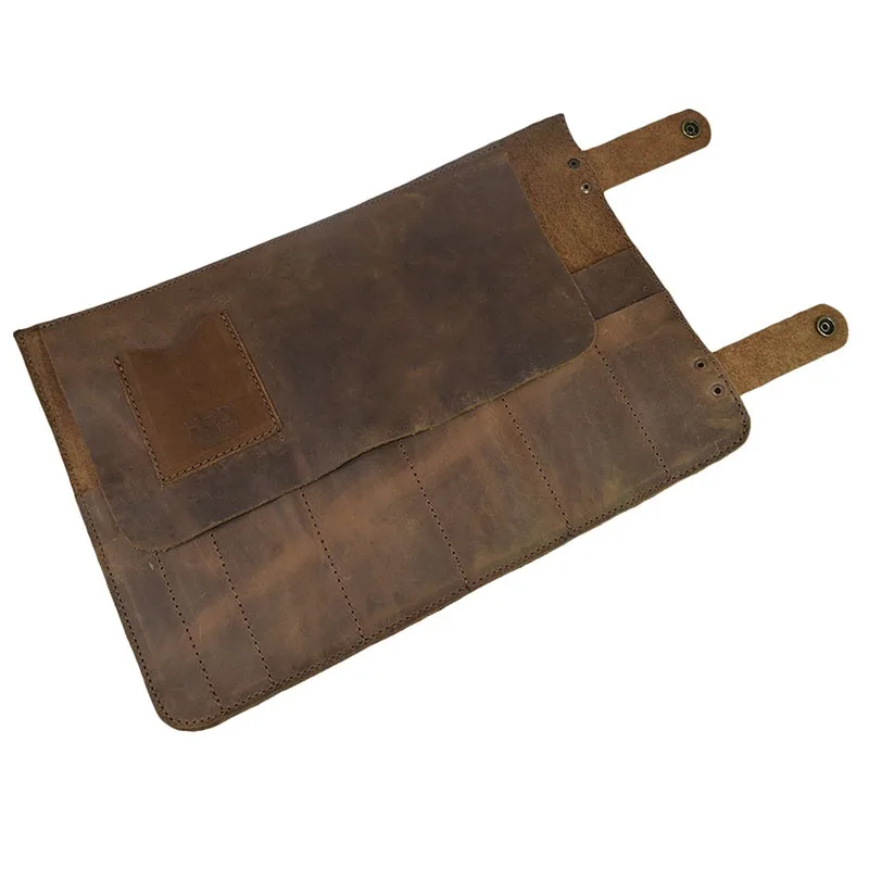 Travel Barber Roll Handmade Bag Leather Tool Hairdressing Bag Barber Tool Kit Organizer Barber Backpack Tool Bag