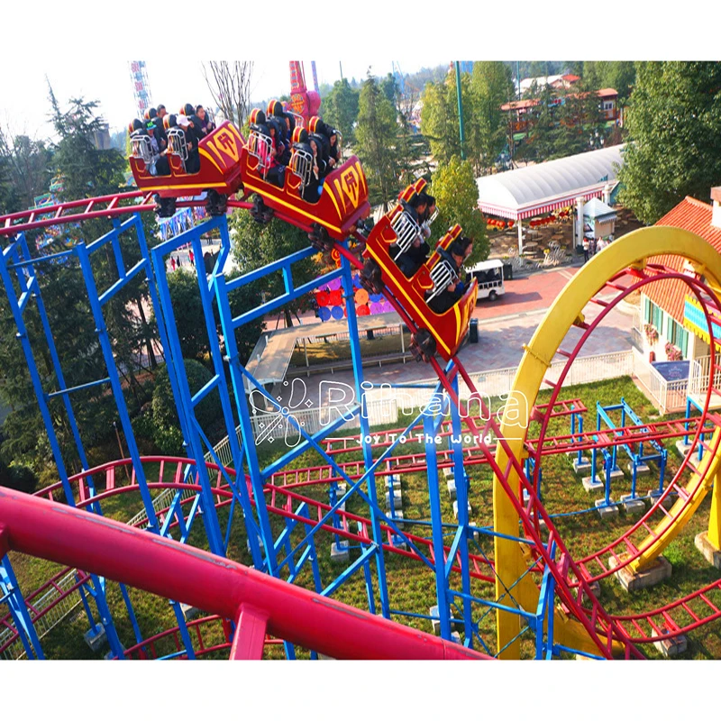 Unique Design Large Overlapping Roller Coaster Amusement Park Ride Manufacturer Thrill Zip Line