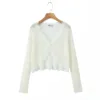 apricot white cardigan