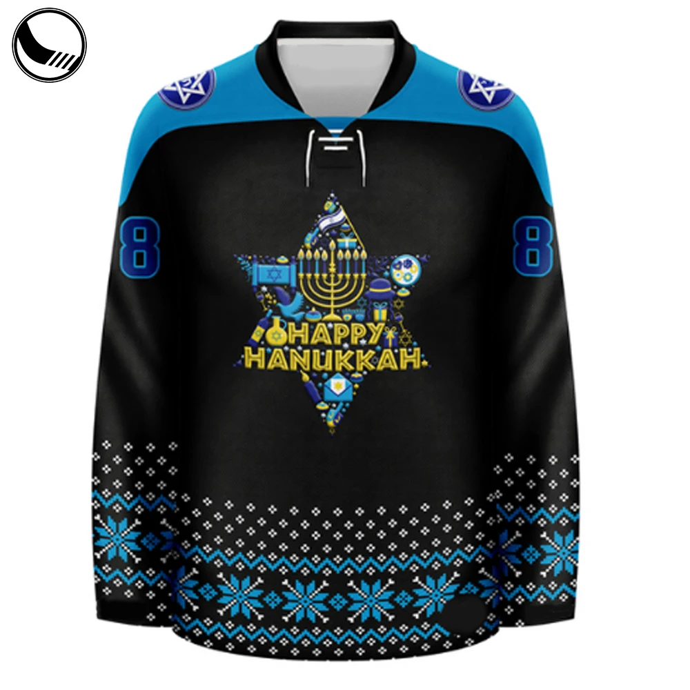College Fitted Sublimated Men Fashion Cheap European Reversible Christmas Custom Hockey Jerseys