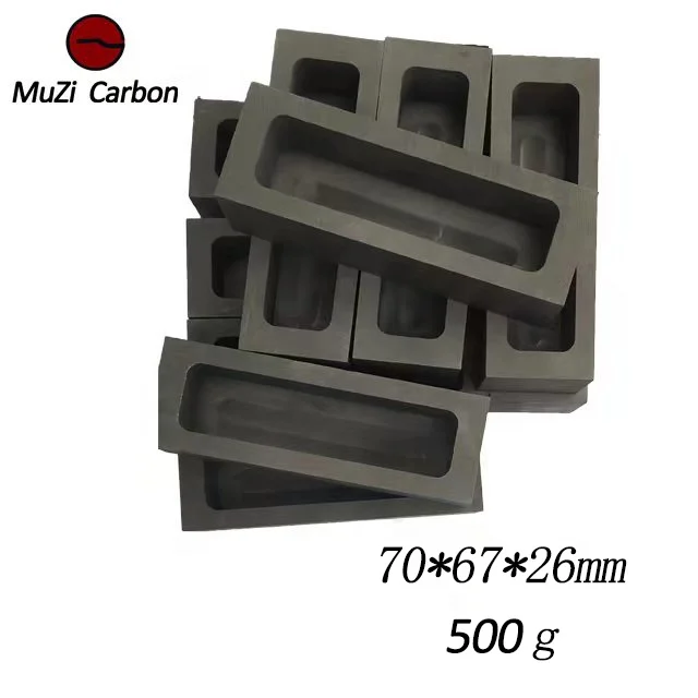 High Pure Graphite Ingot Mold Box Tray Boat Mould in Stock for Gold Silver Ingot Casting Gold Ingot Casting Graphite Mold